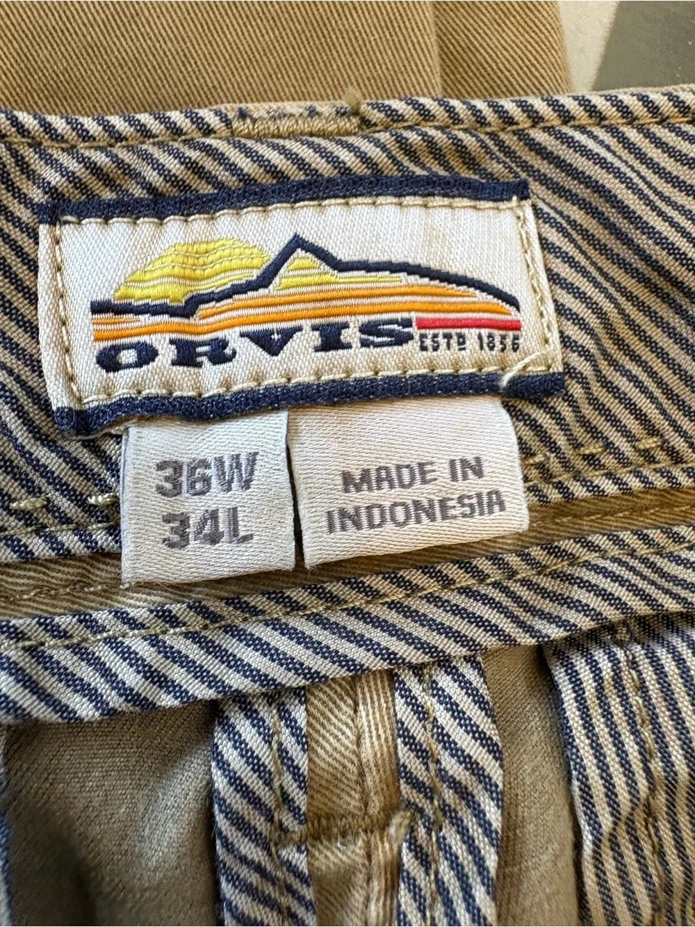 Orvis Khaki/Tan Straight Fit Chinos